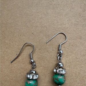 Elegant Silver and Turquoise Earrings